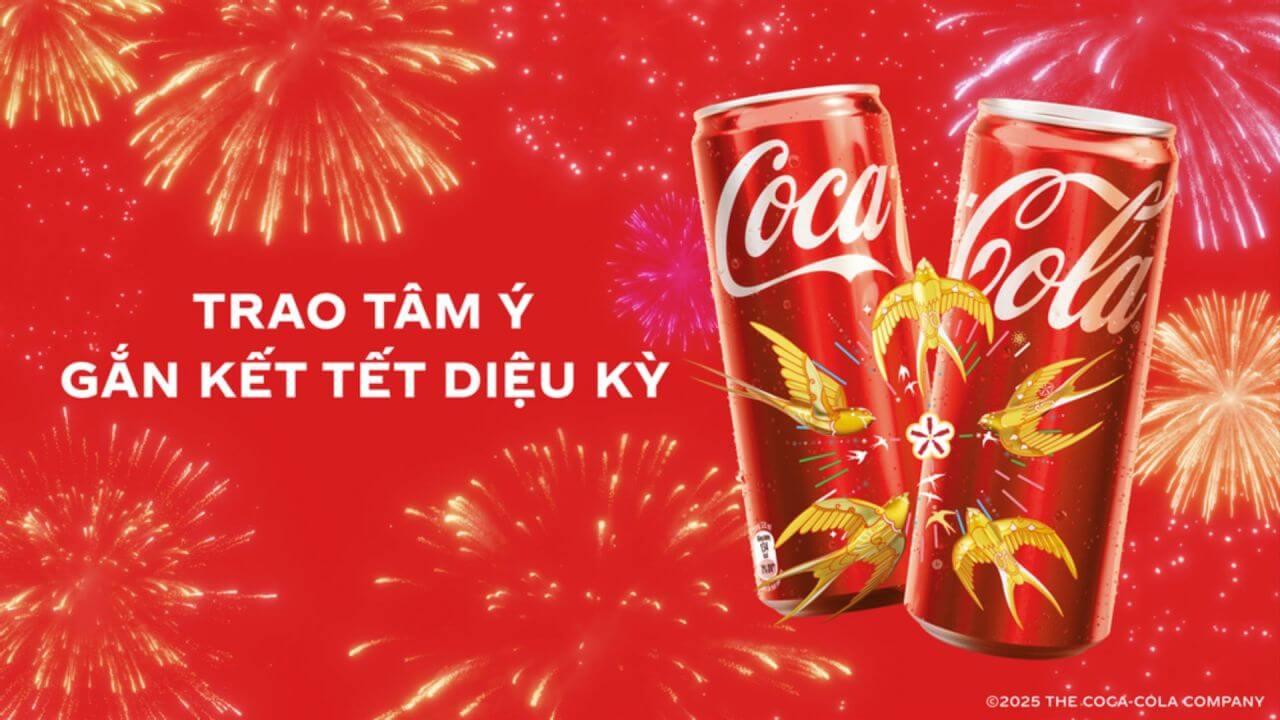 Bao bì cánh én xuân của Coca Cola