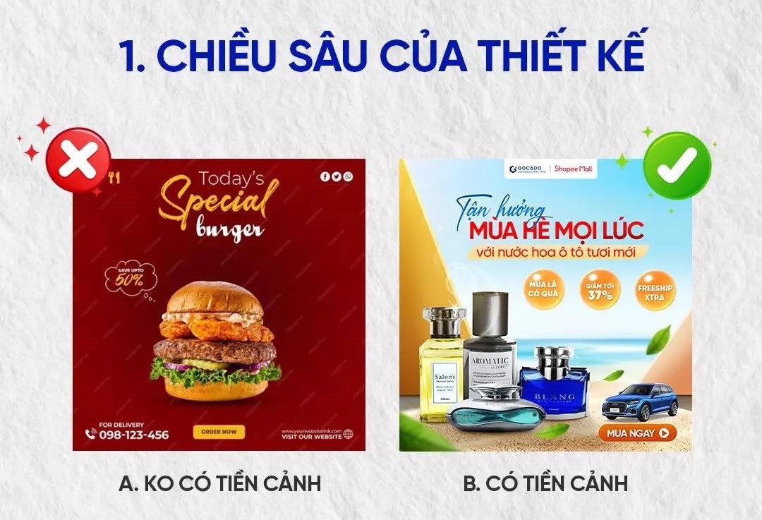 1. Chiều sâu trong thiết kế