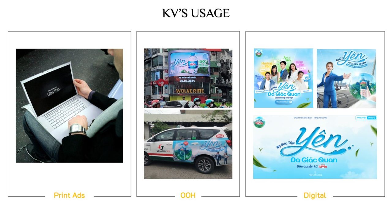 Key Visual được triển khai trên các phương tiện truyền thông