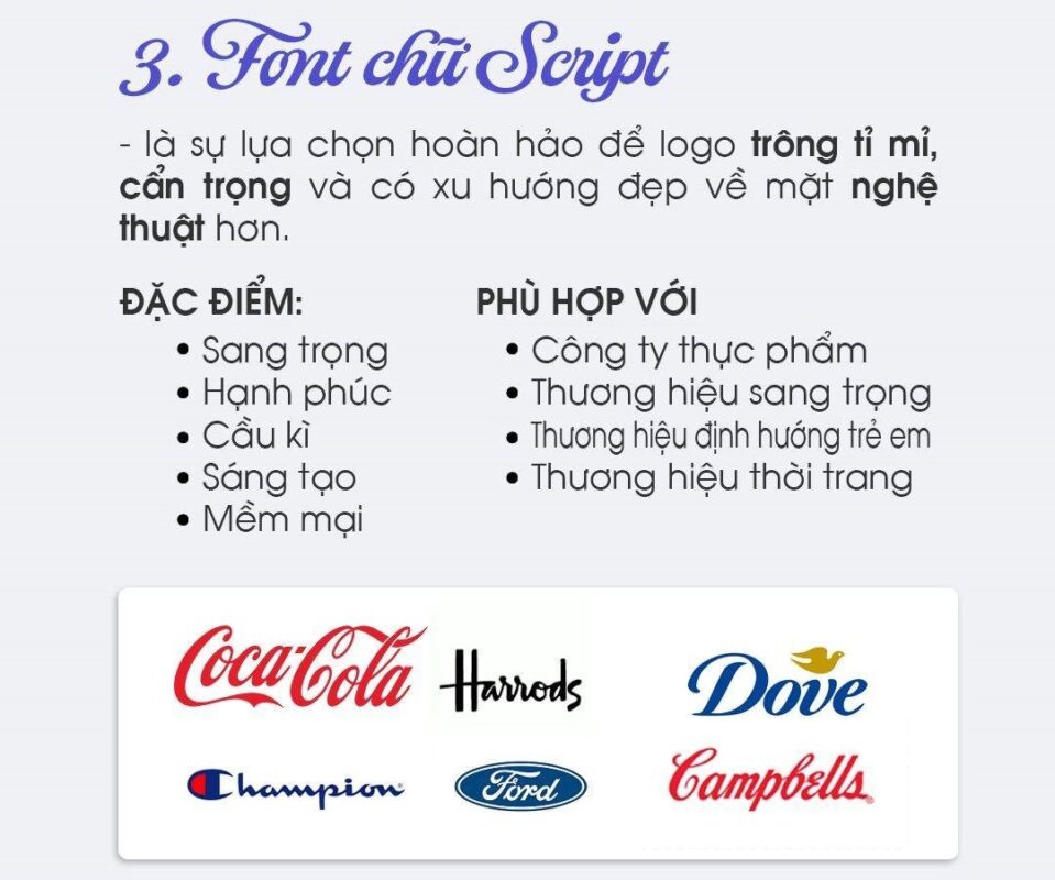 3. Font chữ Script